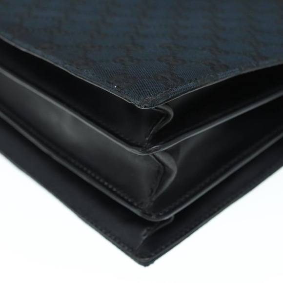 GUCCI GG Canvas Business Bag Black Silver 015 3708 Auth ki4743 - Picture 11 of 16